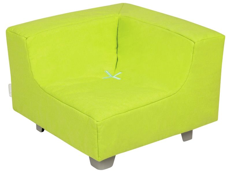 Low Corner Chair With Cocoon Comfort Metal Legs